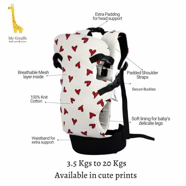 Skippy 4-in-1 Baby Carrier with Extra Head Support - 3.5 to 20 kgs - Image 5