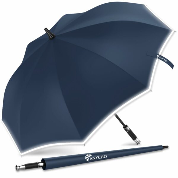 Large Windproof Auto Open Umbrella with UV Protection