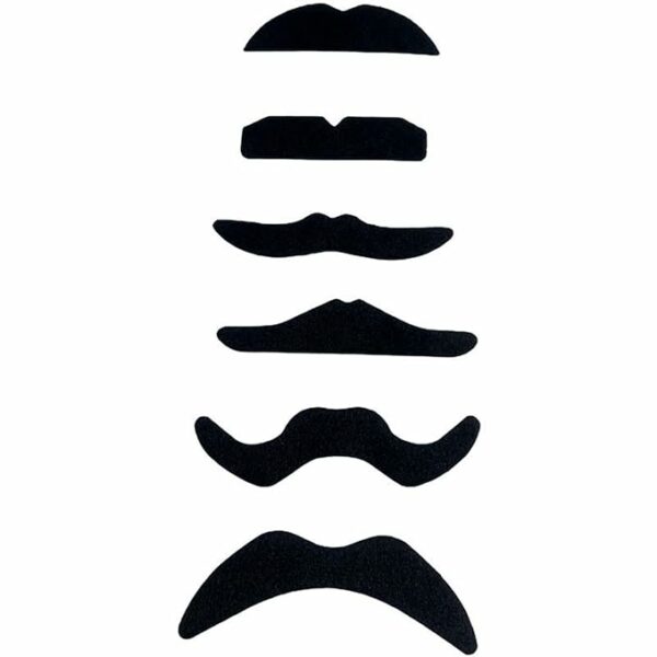 12x Self Adhesive Mustache Set for Parties and Costumes - Image 2