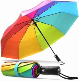 Windproof Automatic Travel Umbrella - Large 42 Inch Canopy
