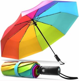 Windproof Automatic Travel Umbrella - Large 42 Inch Canopy