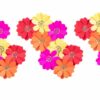 Bright Mixed Flower Cutouts - 8 Vibrant Decorations for Parties