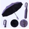 Folding Windproof Umbrella with Carabiner Handle - 40 Inch