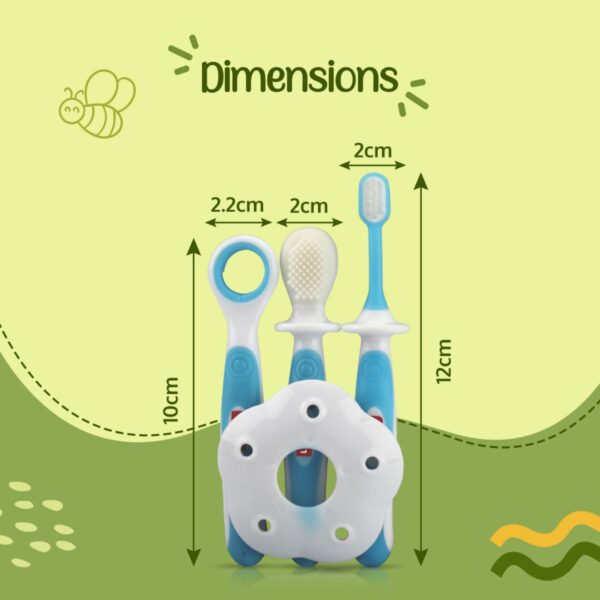 Baby Training Toothbrush Set with Anti-Choking Shield - 3 Pcs - Image 6