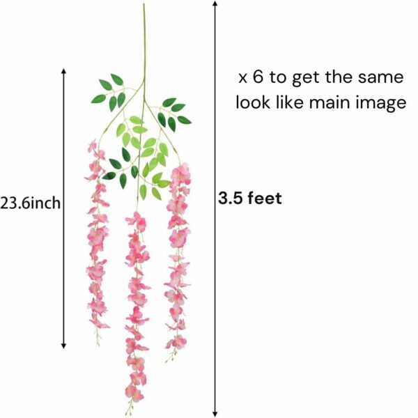 6 Pcs 43.2 Inch Artificial Wisteria Vine Garland for Home Decor - Image 2