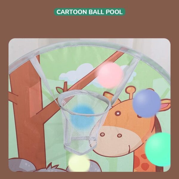 Kids Jungle Basketball Ball Pool - Foldable Play Tent for Ages 2+ - Image 5