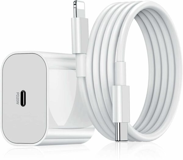 20W Fast Charger & Cable for iPhone 14/13/12/X Series - Portable