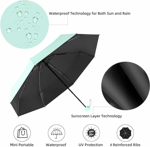 Compact Windproof Mini Umbrella for Travel & Kids - Image 5