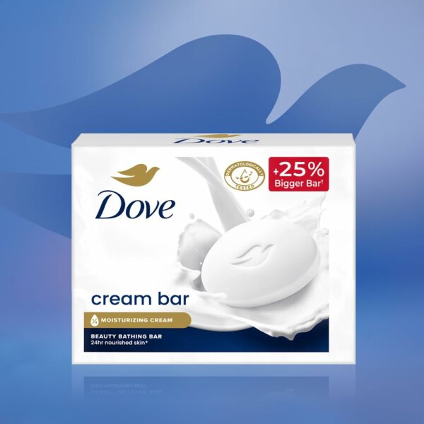 Dove Cream Beauty Bar - 3x125g for Soft, Smooth Skin - Image 2