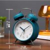 Vintage Twin Bell Analog Alarm Clock with LED Light - Ideal for Heavy Sleepers