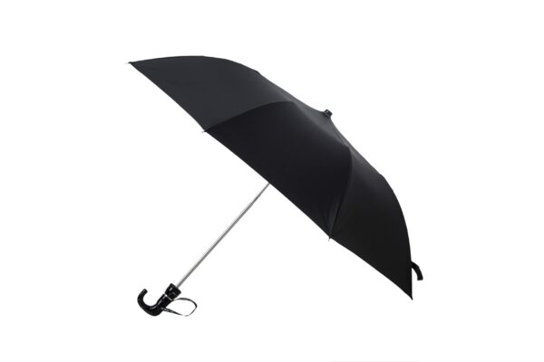 RICO Black Silver 2 Fold Polyester Umbrella - Hand Wash Only - Image 2