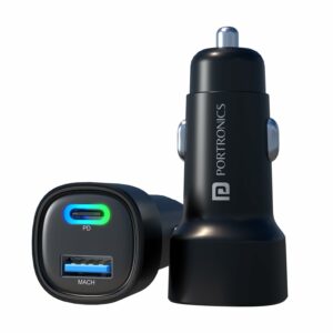 80W Dual Output Fast Car Charger with Type-C PD & USB