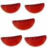 Realistic Artificial Watermelon Fruit Slices - Pack of 5 for Home and Events