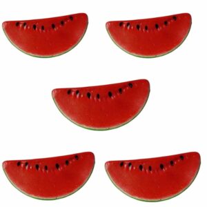 Realistic Artificial Watermelon Fruit Slices - Pack of 5 for Home and Events