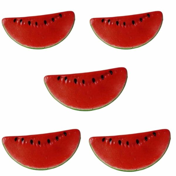 Realistic Artificial Watermelon Fruit Slices - Pack of 5 for Home and Events