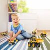6in1 Construction Trucks Playset for Kids - Excavator, Bulldozer & More