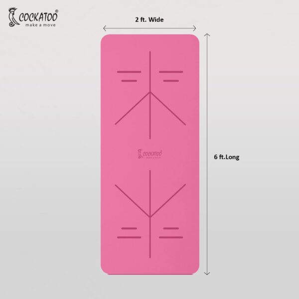 Premium 6 MM Non-Slip TPE Yoga Mat with Carry Bag - 183CM x 61CM - Image 3