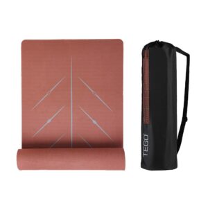 Extra Large 8mm Thick Yoga Mat with GuideAlign - Portable & Anti-Slip