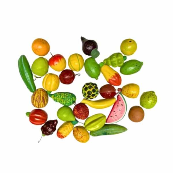 24-Piece Terracotta Miniature Vegetables & Fruits Set for Home Decor - Image 2