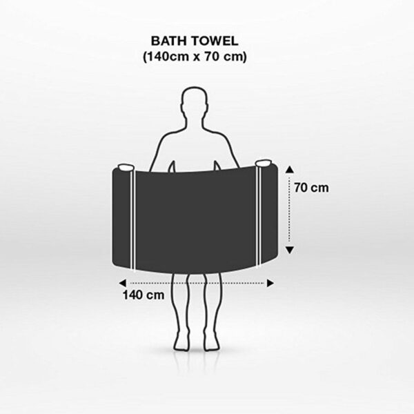 Cotton Bath Towel - 500 GSM - Aqua Green - Highly Absorbent - Image 5