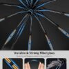 Folding Windproof Umbrella with Carabiner Handle - 40 Inch
