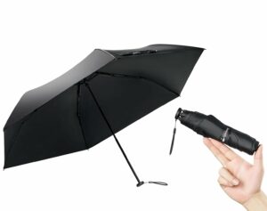 Compact 5-Fold Travel Umbrella for All Weather - UPF 50+