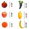 Pack of 5 Realistic Artificial Fruits for Decoration