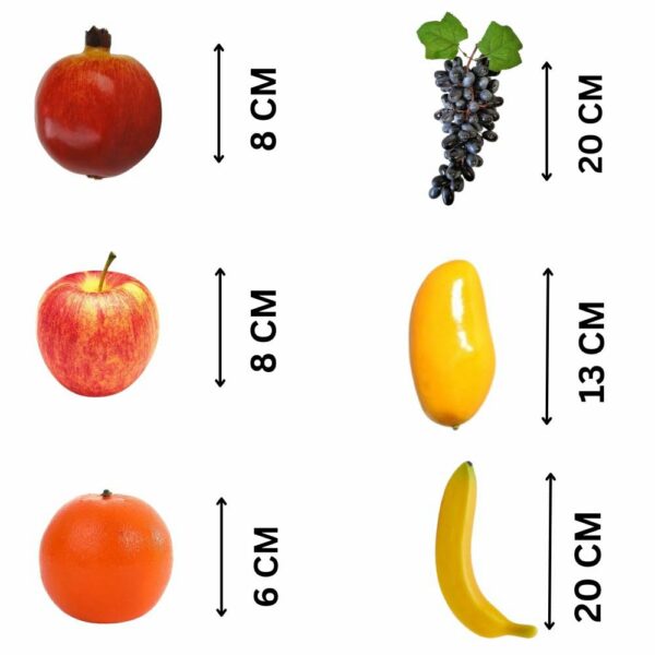 Pack of 5 Realistic Artificial Fruits for Decoration - Image 3