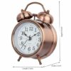 Vintage Twin Bell Analog Alarm Clock with LED Light - Extra Loud