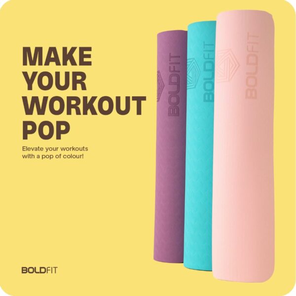 Extra Thick TPE Yoga Mat with Carry Bag - 6mm Comfort - Image 3