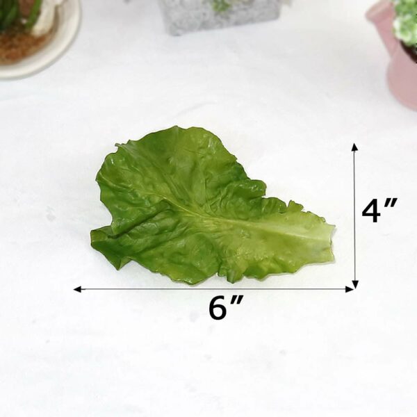 6pcs Artificial Green Lettuce Leaves - PVC Simulation Food - Image 2