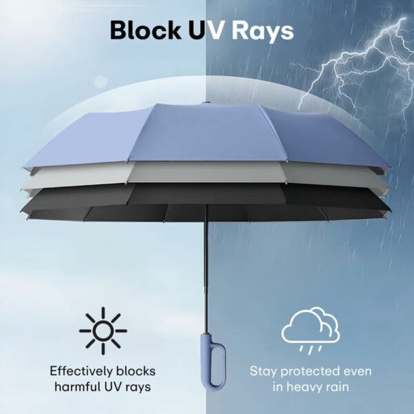 Compact Travel Umbrella with UV Protection & Anti-Slip Handle - Image 2