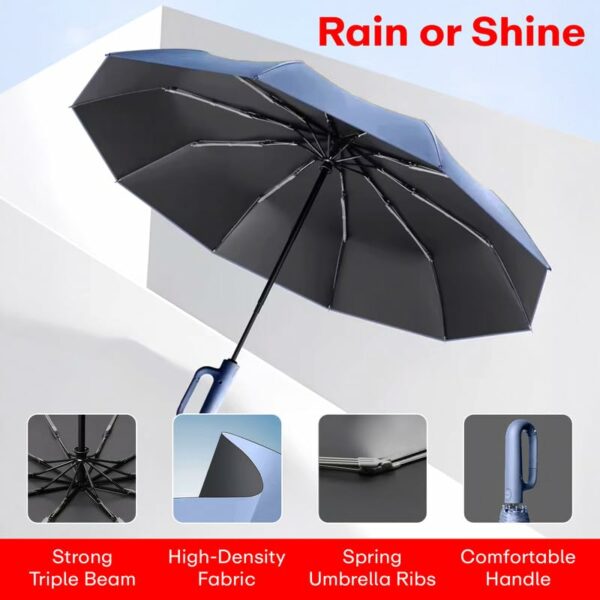 Compact Travel Umbrella with UV Protection & Anti-Slip Handle - Image 6
