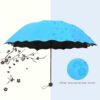 3-Fold Magic Umbrella with UV Protection and Floral Design