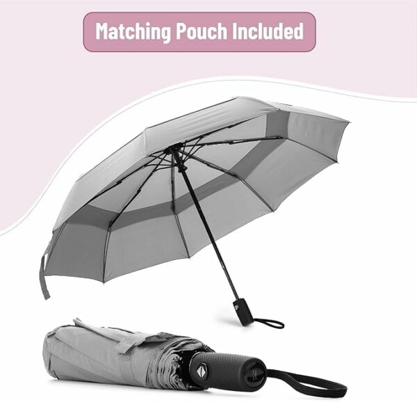 Windproof Automatic Travel Umbrella - Large 42-Inch Canopy - Image 6