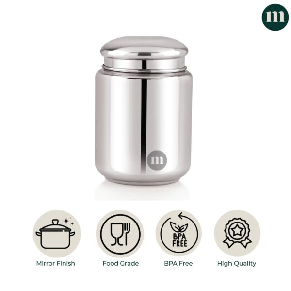 Airtight Stainless Steel Kitchen Canisters - 500ml & 750ml - Image 3