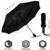 Windproof Auto Open Folding Umbrella for Travel - 43 Inch Canopy