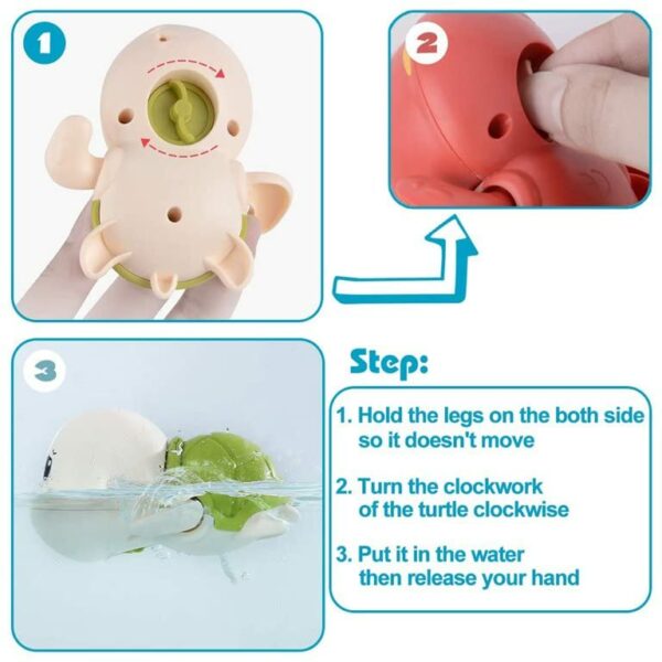 Floating Turtle Bath Toy for Toddlers 1-5 Years - Fun Water Play - Image 4