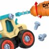 4-in-1 Construction Truck Toys Set for Kids - DIY Assembly