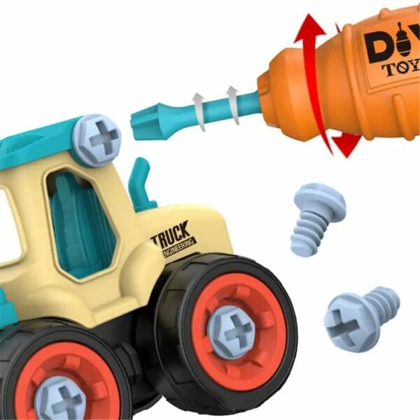 4-in-1 Construction Truck Toys Set for Kids - DIY Assembly - Image 5