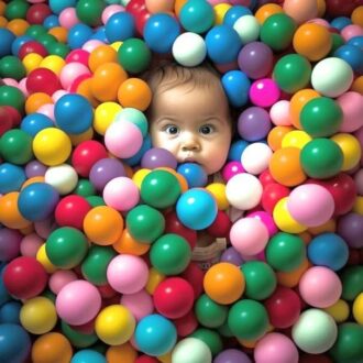 50 Pcs 6 cm Soft Multi Colour Plastic Pool Balls for Kids