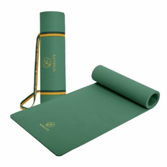 Extra Thick 8MM TPE Yoga Mat with Strap - Non-Slip & Durable