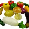 Set of 17 Artificial Vegetables for Photography and Decor