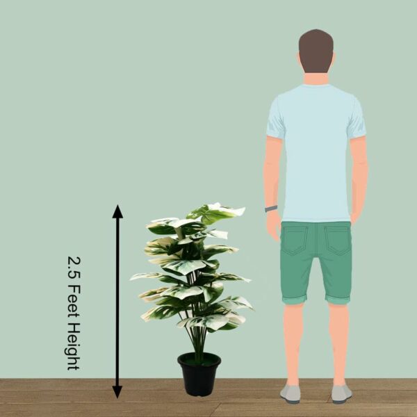 30" Artificial Green Monstera Plant for Home & Garden Decor - Image 2