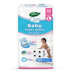 Dabur Baby Super Pants - Large 32 Pack with Natural Skin Protection