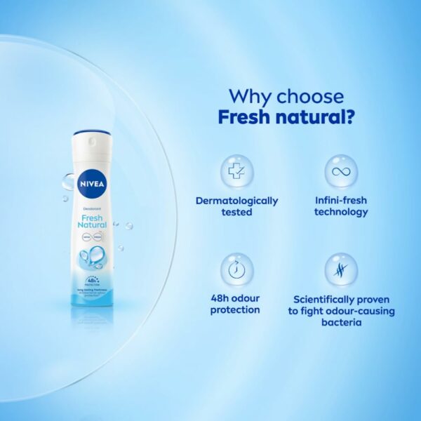 Fresh Natural Deodorant Spray for Women - 150ml - Image 4