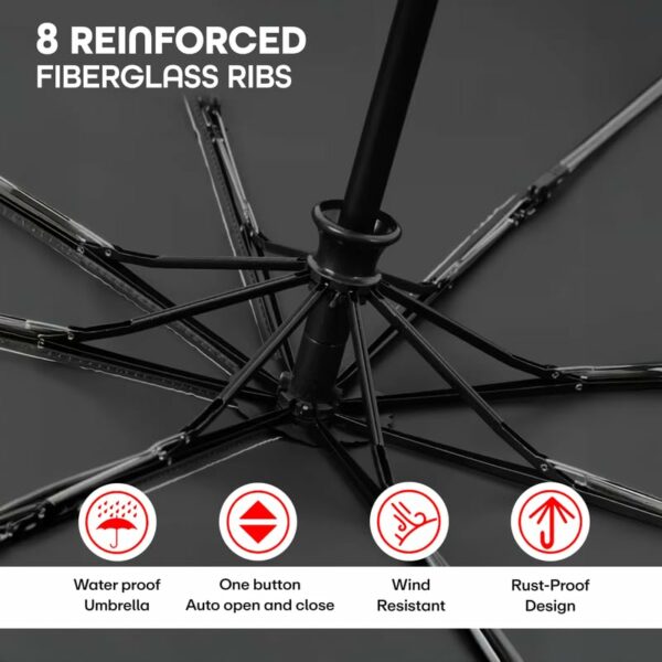 Compact Mini Folding Umbrella with UV Protection for All Weather - Image 4