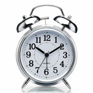 Vintage Twin Bell Alarm Clock with Loud Sound and LED Display