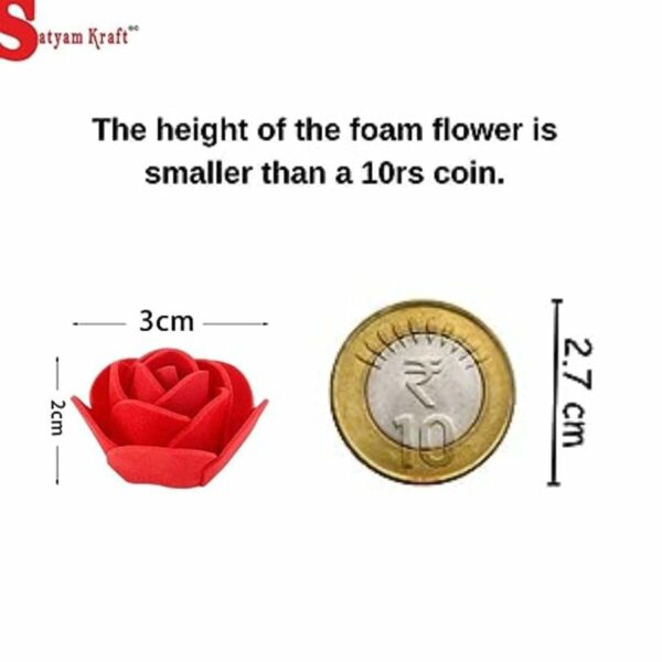 50 Pcs Small Artificial Foam Rose Flowers for DIY Crafts & Decor - Image 2