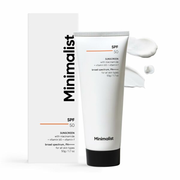 Minimalist Sunscreen SPF 50 PA++++ | Lightweight Cream with Multi-Vitamins | No White Cast | 50g